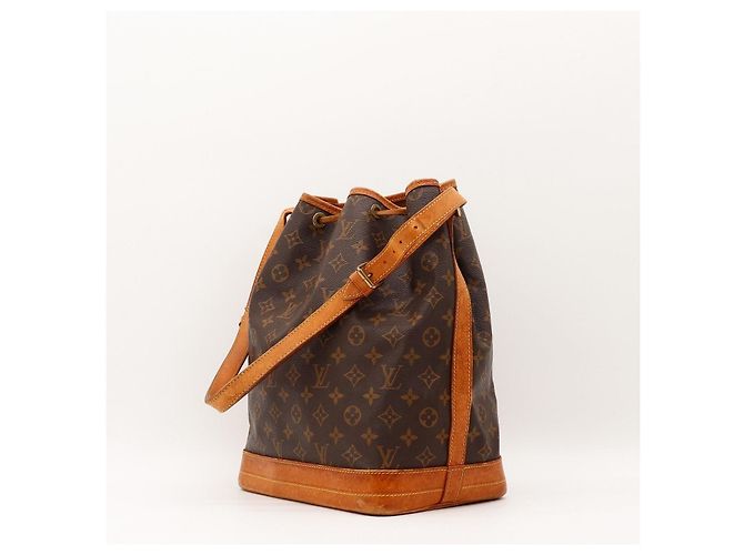Borsa a secchiello Louis Vuitton Monogram Noe in pelle marrone - vista 4
