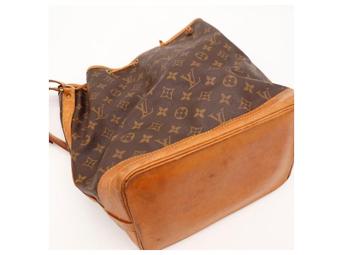 Borsa a secchiello Louis Vuitton Monogram Noe in pelle marrone - vista 6