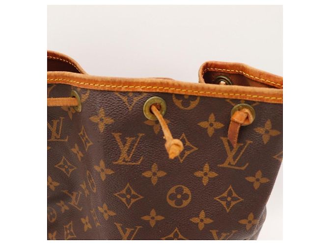 Borsa a secchiello Louis Vuitton Monogram Noe in pelle marrone - vista 7