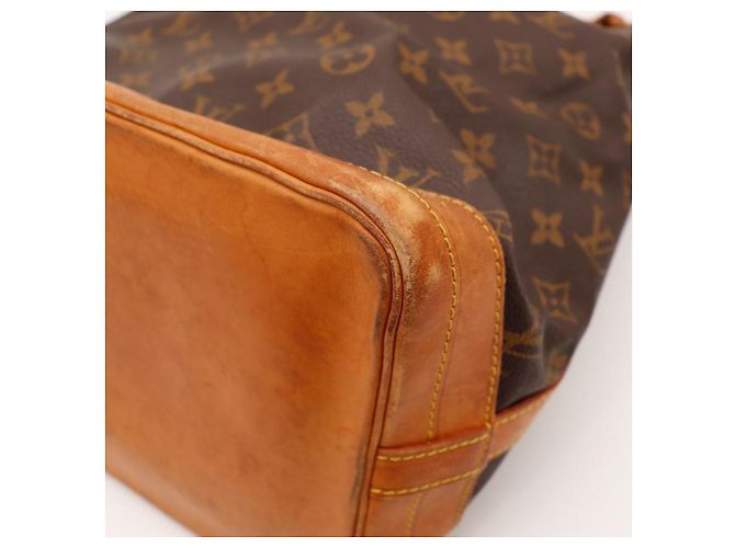 Borsa a secchiello Louis Vuitton Monogram Noe in pelle marrone - vista 8