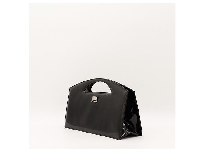 Borsa Loewe in pelle verniciata nera - vista 2
