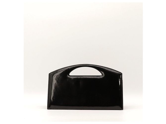 Borsa Loewe in pelle verniciata nera - vista 3