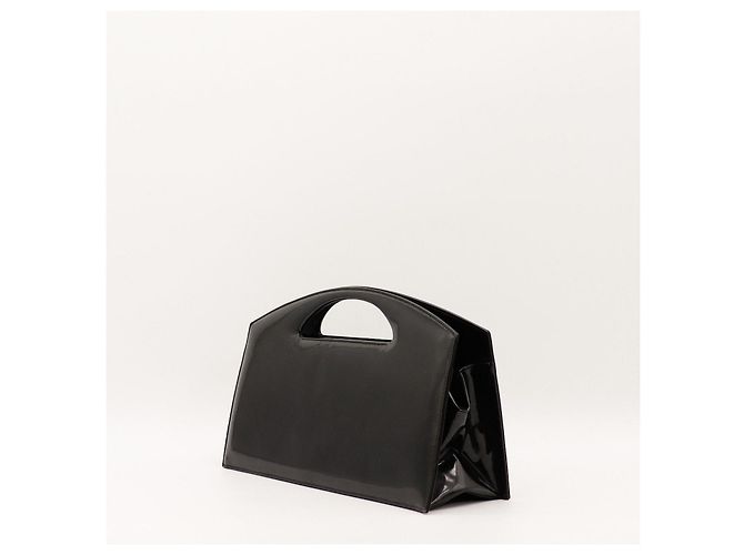 Borsa Loewe in pelle verniciata nera - vista 4