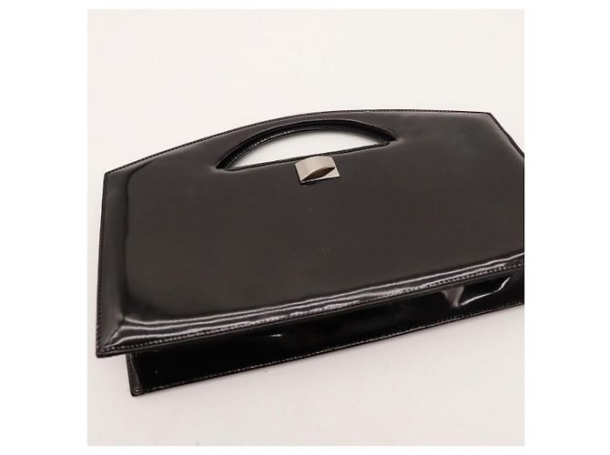 Borsa Loewe in pelle verniciata nera - vista 6