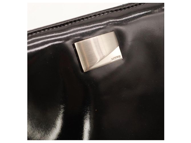 Borsa Loewe in pelle verniciata nera - vista 7