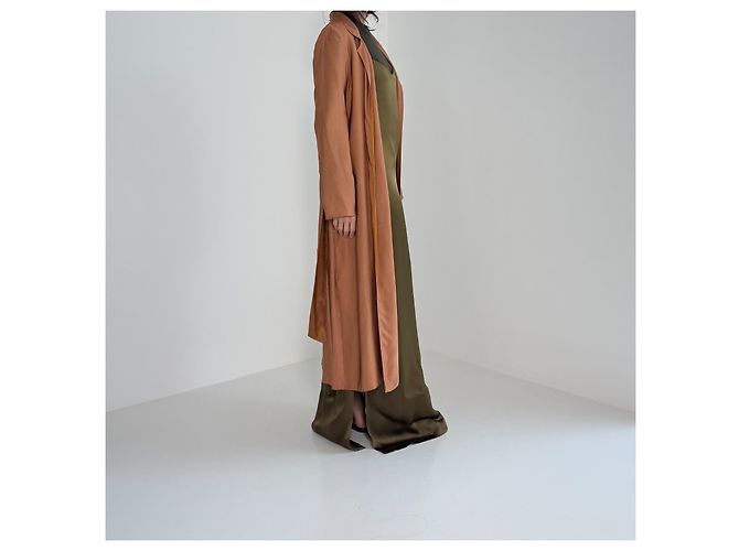 Abrigo Duster Forte Forte Terracota con Cinturón - vista 3