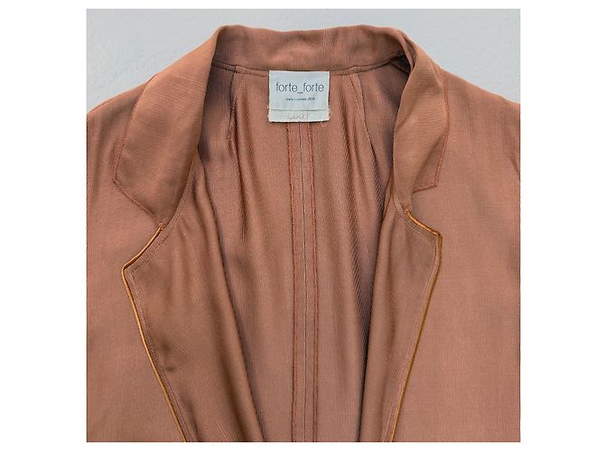 Abrigo Duster Forte Forte Terracota con Cinturón - vista 6