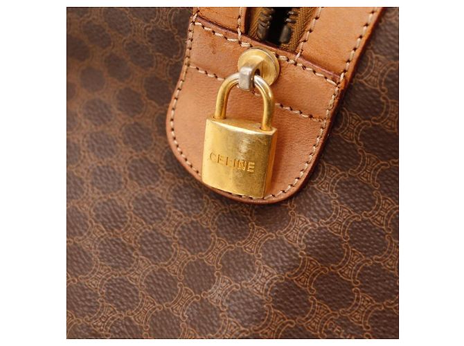 Céline Borsa Boston Celine Monogram Canvas Leather Brown - vista 11