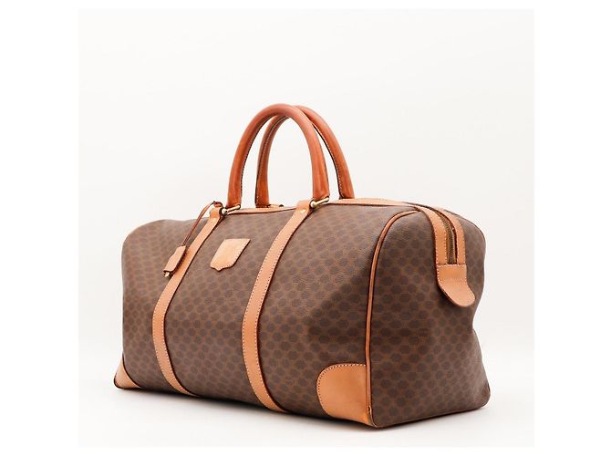 Céline Borsa Boston Celine Monogram Canvas Leather Brown - vista 2
