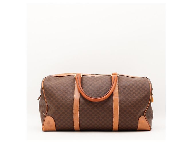 Céline Borsa Boston Celine Monogram Canvas Leather Brown - vista 3