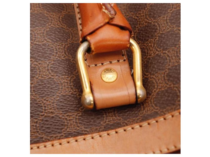 Céline Borsa Boston Celine Monogram Canvas Leather Brown - vista 8
