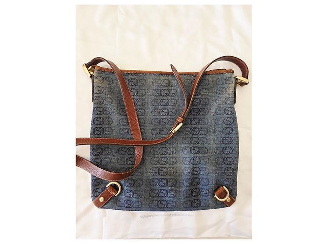 Borsa a Tracolla Gucci Vintage Denim GG Abbey - vista 2