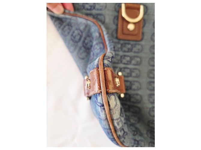 Borsa a Tracolla Gucci Vintage Denim GG Abbey - vista 7