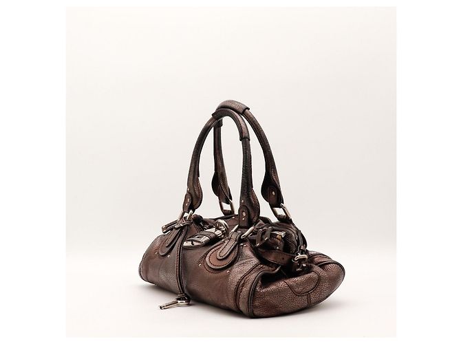Borsa Chloé Paddington Satchel in pelle metallizzata - vista 2