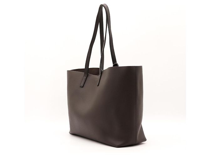 Autre Marque Borsa Tote Saint Laurent in pelle marrone scuro - vista 2