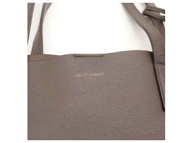 Autre Marque Borsa Tote Saint Laurent in pelle marrone scuro - vista 6