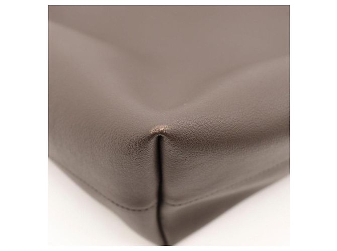 Autre Marque Borsa Tote Saint Laurent in pelle marrone scuro - vista 7