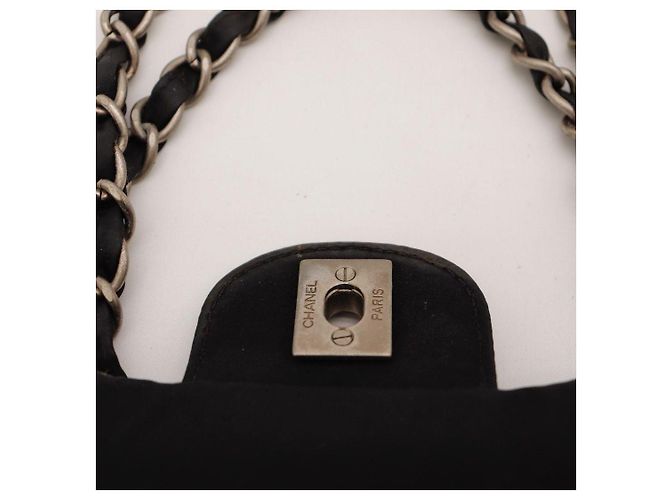 Borsa a tracolla Chanel in nylon nero - vista 13