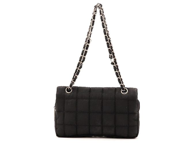 Borsa a tracolla Chanel in nylon nero - vista 3