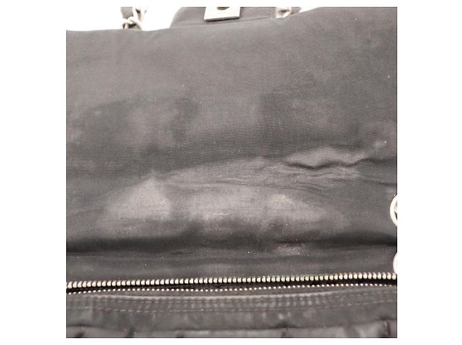 Borsa a tracolla Chanel in nylon nero - vista 9
