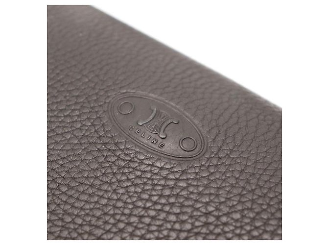 Céline Borsa a tracolla Celine in pelle nera con borchie dorate - vista 8