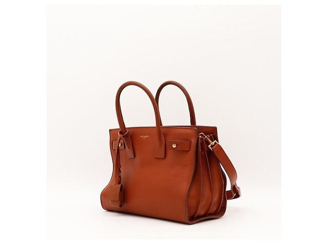 Autre Marque Saint Laurent Sac De Jour borsa a mano in pelle Marrone - vista 2