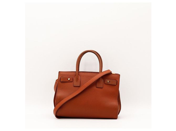 Autre Marque Saint Laurent Sac De Jour borsa a mano in pelle Marrone - vista 3