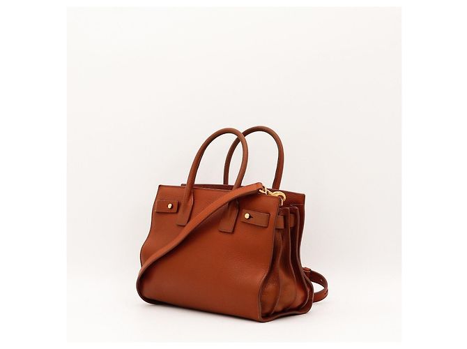 Autre Marque Saint Laurent Sac De Jour borsa a mano in pelle Marrone - vista 4