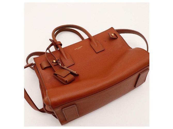 Autre Marque Saint Laurent Sac De Jour borsa a mano in pelle Marrone - vista 6