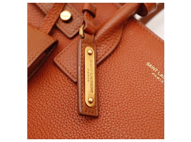 Autre Marque Saint Laurent Sac De Jour borsa a mano in pelle Marrone - vista 8