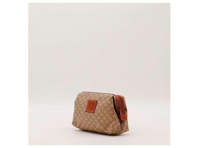 Céline Necessaire Celine Triomphe Canvas Leather Brown - vista 2