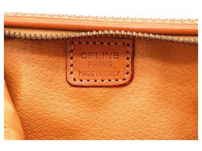 Céline Necessaire Celine Triomphe Canvas Leather Brown - vista 8