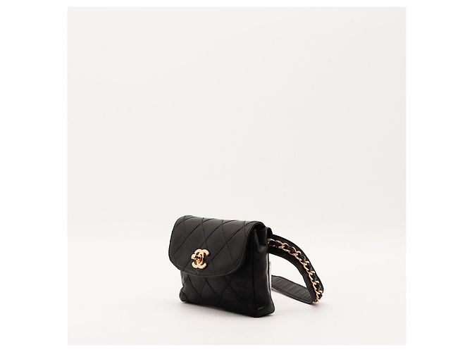 Chanel Gürteltasche aus gestepptem Leder in Schwarz - Ansicht 2