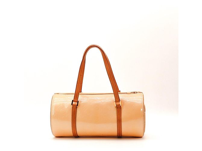 Borsa Louis Vuitton Monogram Vernis Papillon in pelle verniciata beige - vista 3