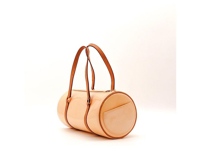 Borsa Louis Vuitton Monogram Vernis Papillon in pelle verniciata beige - vista 4