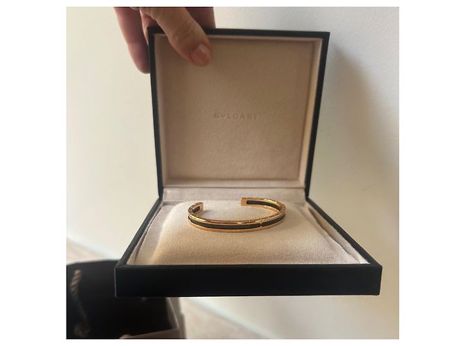 Bracciale Bulgari B.zero1 oro rosa e smalto nero - vista 2