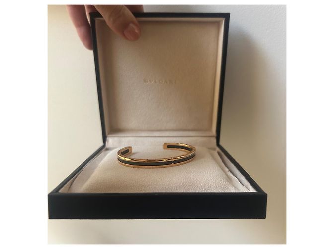 Bracciale Bulgari B.zero1 oro rosa e smalto nero - vista 3