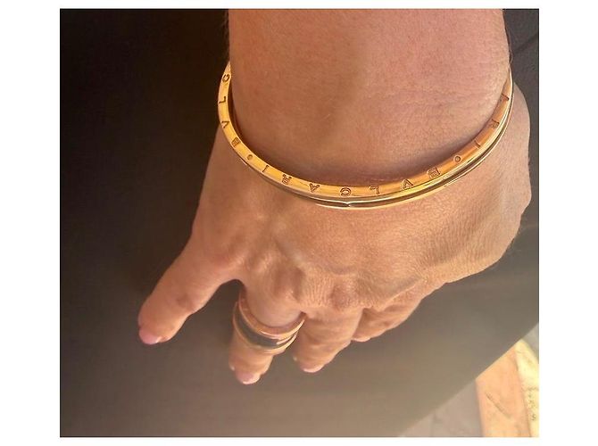 Bracciale Bulgari B.zero1 oro rosa e smalto nero - vista 5