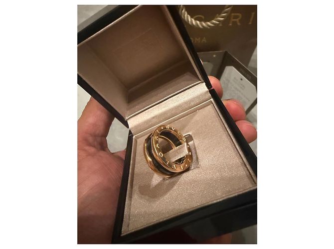 Bulgari Anello Bvlgari B.zero1 Oro Rosa 18k Ceramica Nera - vista 11
