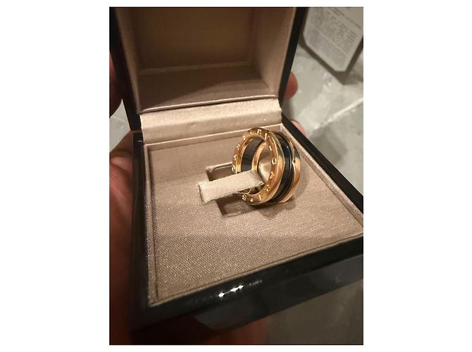 Bulgari Anello Bvlgari B.zero1 Oro Rosa 18k Ceramica Nera - vista 13