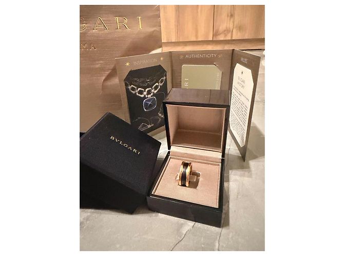 Bulgari Anello Bvlgari B.zero1 Oro Rosa 18k Ceramica Nera - vista 7