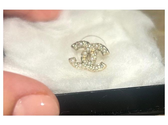 Pendientes Chanel CC Perlas Oro - vista 7