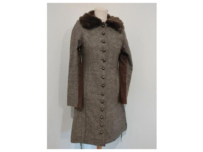 Autre Marque Ringspun Abrigo de Invierno de Tweed y Terciopelo - vista 14