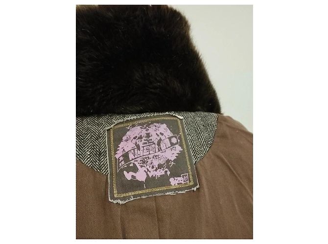 Autre Marque Ringspun Abrigo de Invierno de Tweed y Terciopelo - vista 16