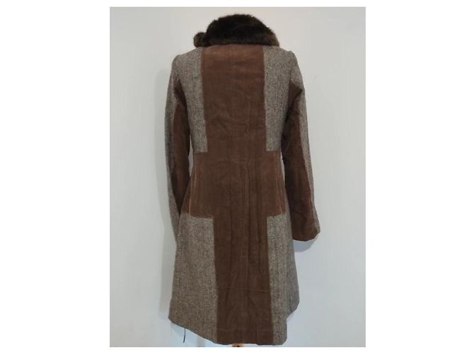Autre Marque Ringspun Abrigo de Invierno de Tweed y Terciopelo - vista 17