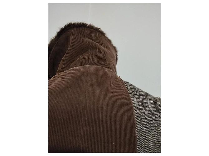 Autre Marque Ringspun Abrigo de Invierno de Tweed y Terciopelo - vista 19