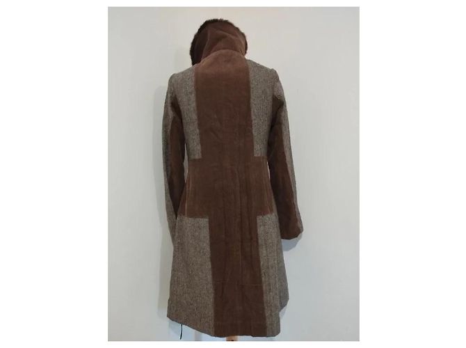 Autre Marque Ringspun Abrigo de Invierno de Tweed y Terciopelo - vista 2