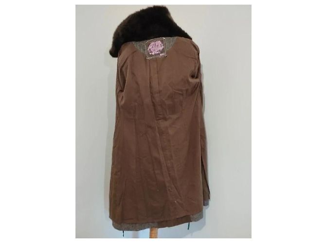 Autre Marque Ringspun Abrigo de Invierno de Tweed y Terciopelo - vista 7