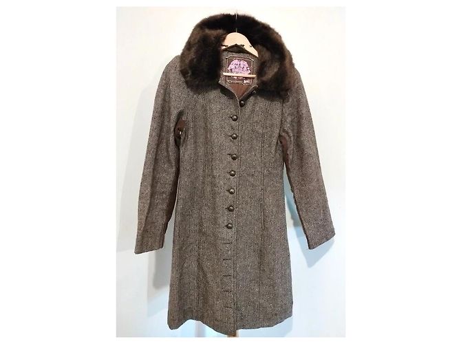 Autre Marque Ringspun Abrigo de Invierno de Tweed y Terciopelo - vista 8