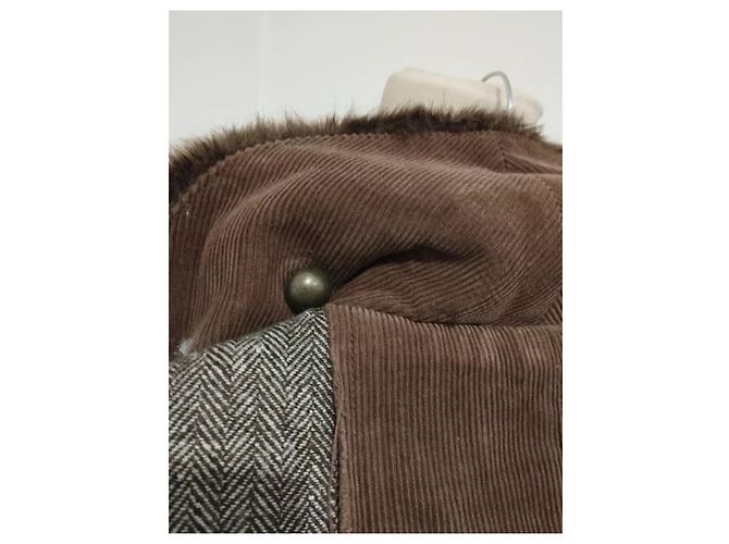 Autre Marque Ringspun Abrigo de Invierno de Tweed y Terciopelo - vista 9